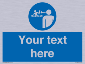 Custom mandatory keep children under supervision in the aquatic environment